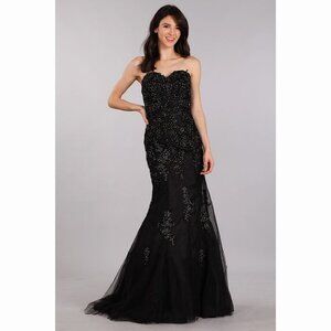 BLACK Lace Mermaid Dress